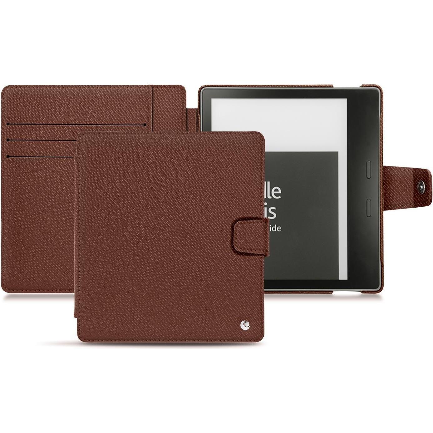 Noreve Lederschutzhülle Wallet (Kindle Oasis (2019)), eReader Zubehör, Braun