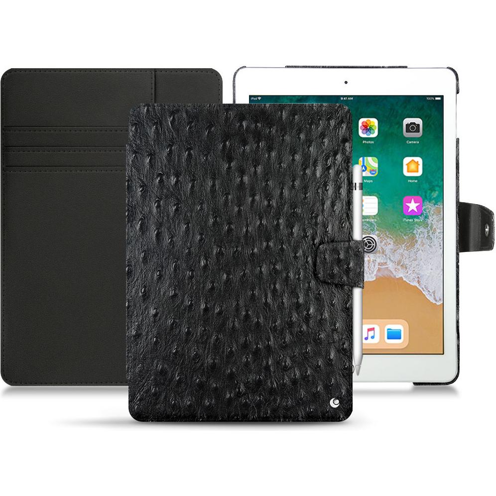 Noreve Lederschutzhülle Wallet (iPad 9.7), Tablet Hülle, Schwarz