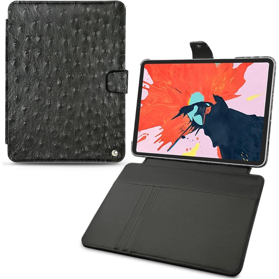 Noreve Lederschutzhülle Wallet (iPad Pro 12.9 2018 (3. Gen)), Tablet Hülle, Schwarz