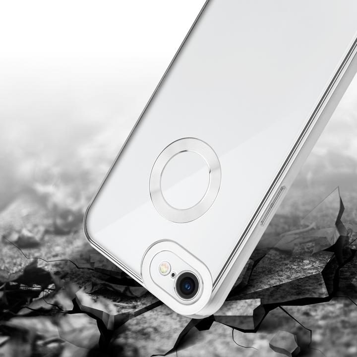 Actual product image Cadorabo TPU Chrome case with camera protection for Apple iPhone 7 / 7S / 8 / SE 2020 (Apple iPhone 7, Apple iPhone SE (2nd Gen))