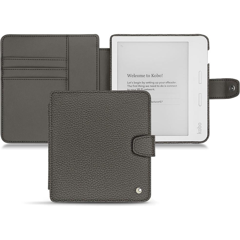 Noreve Lederschutzhülle Wallet (Libra H2O), eReader Zubehör, Grau