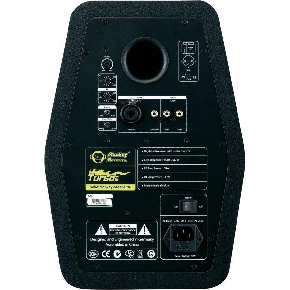 Thumbnail - Monkey Banana Turbo 6 (Aktiv, 1 Stk., 1x 90 W), Monitor Lautsprecher, Schwarz