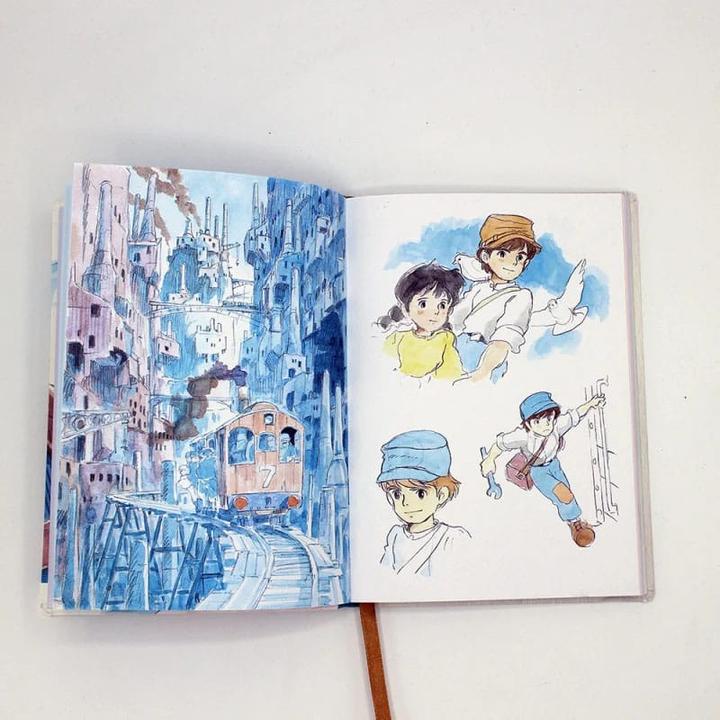 Produktbild Abrams & Chronicle Das Schloss im Himmel Skizzenbuch Sheeta & Pazu Flexi (Blanko, Weicher Einband)