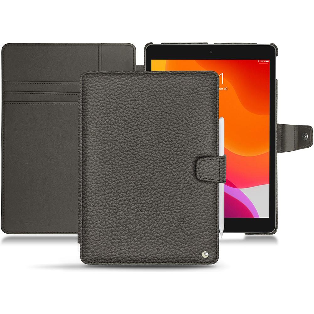 Noreve Lederschutzhülle Wallet (iPad 10.2 2019), Tablet Hülle, Grau