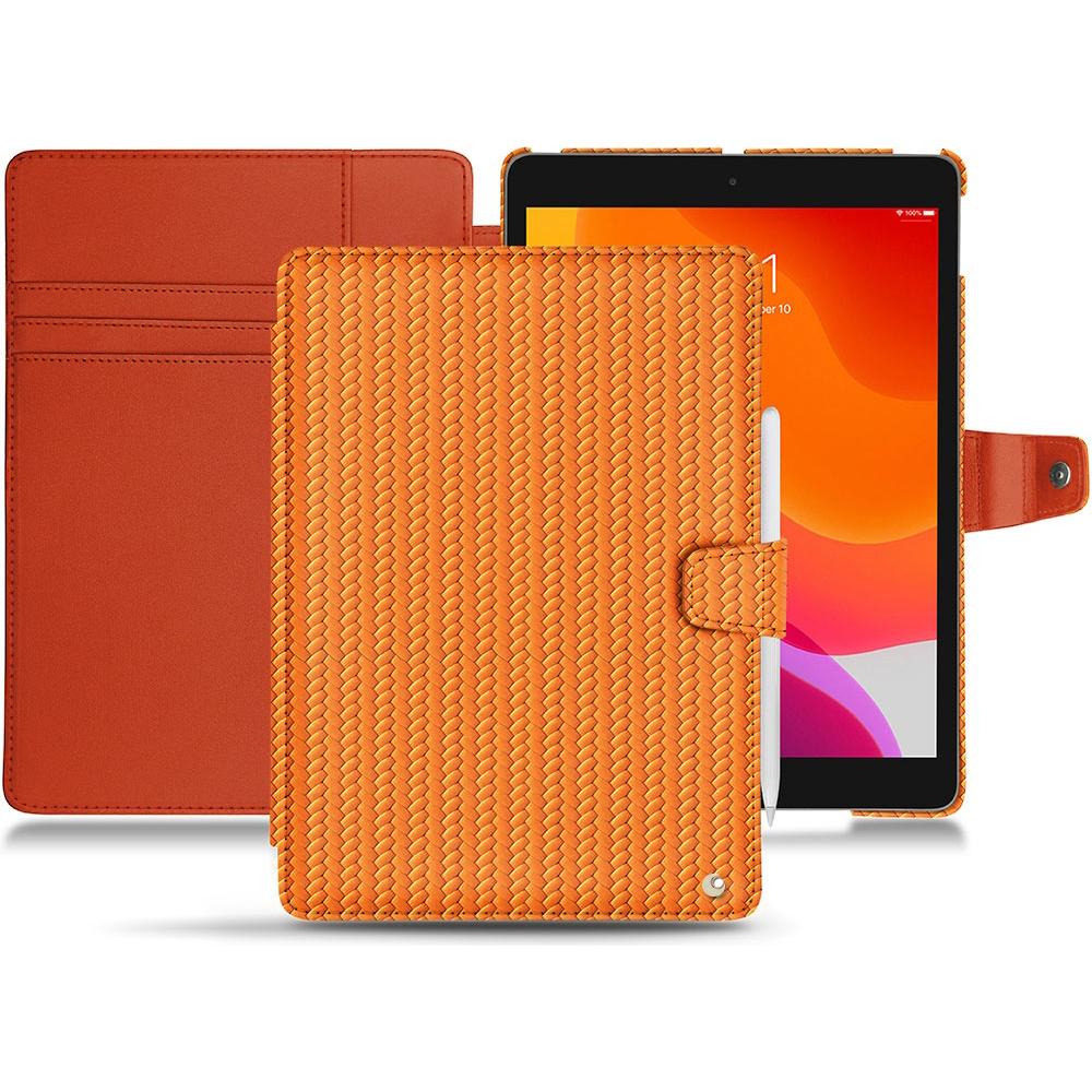 Noreve Lederschutzhülle Wallet (iPad 10.2 2019), Tablet Hülle, Orange