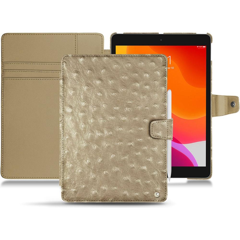 Noreve Lederschutzhülle Wallet (iPad 10.2 2019), Tablet Hülle, Beige