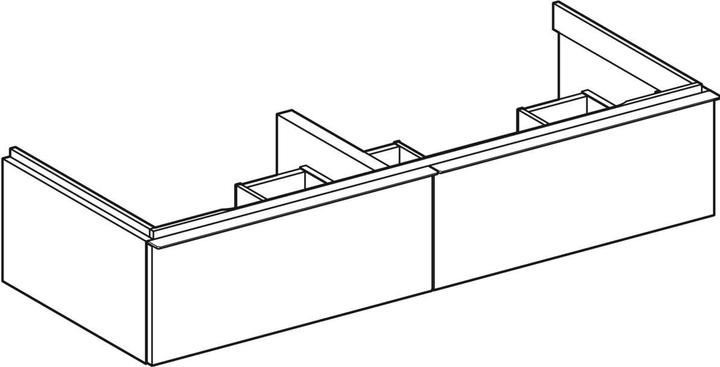 Produktbild Geberit iCon Unterschrank für Doppelwaschtisch, 2 Schubladen, 118,4x24,7x47,6 cm, 502314 (118.5 x 47.5 x 25 cm)