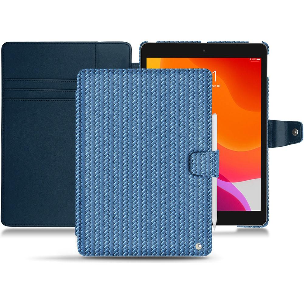 Noreve Lederschutzhülle Wallet (iPad 10.2 2019), Tablet Hülle, Blau