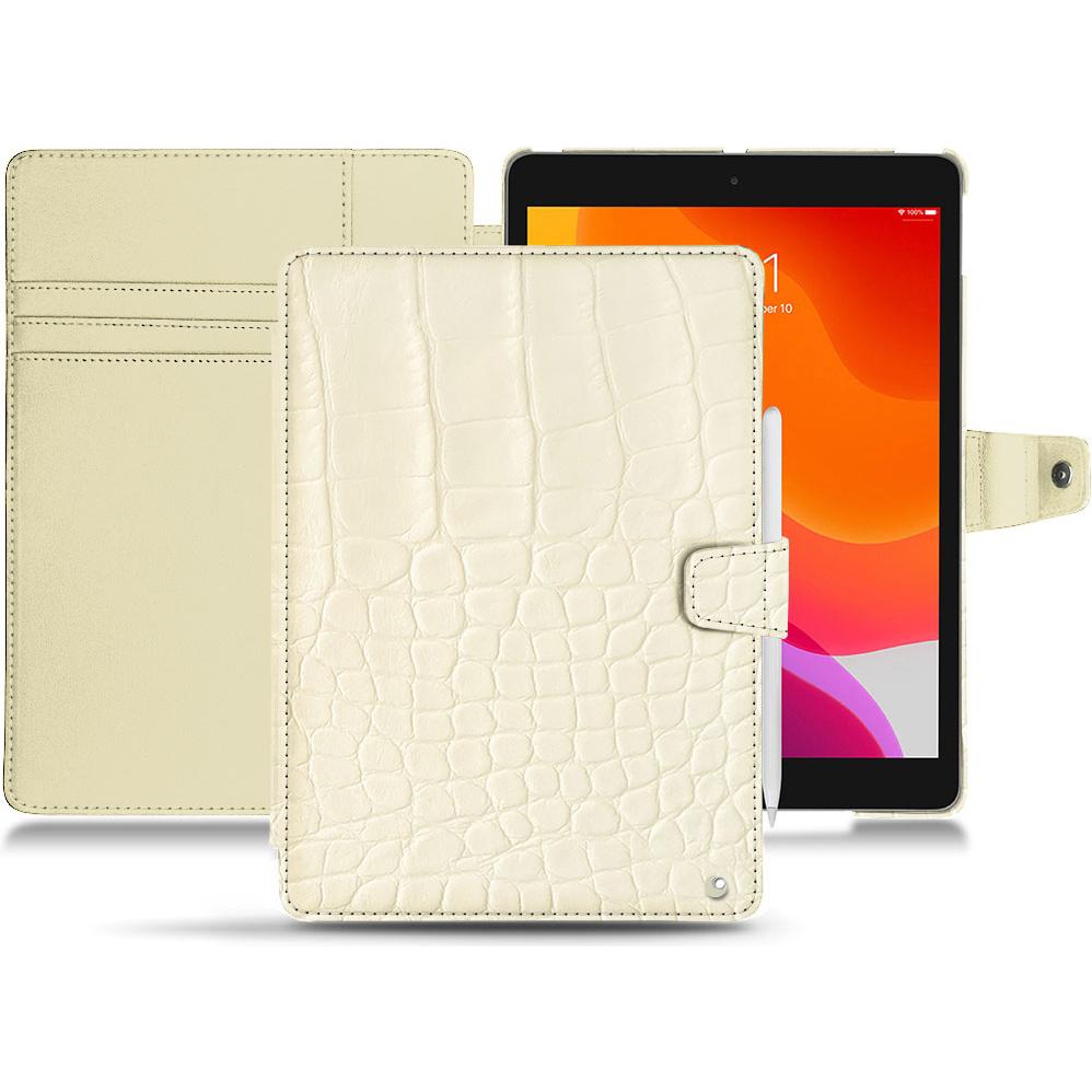Noreve Lederschutzhülle Wallet (iPad 10.2 2019), Tablet Hülle, Weiss