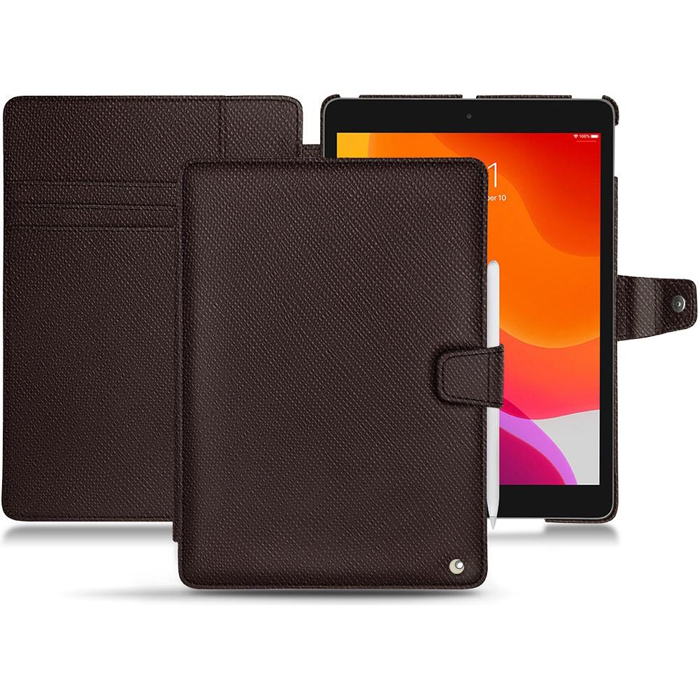 Noreve Lederschutzhülle Wallet (iPad 10.2 2019), Tablet Hülle, Braun