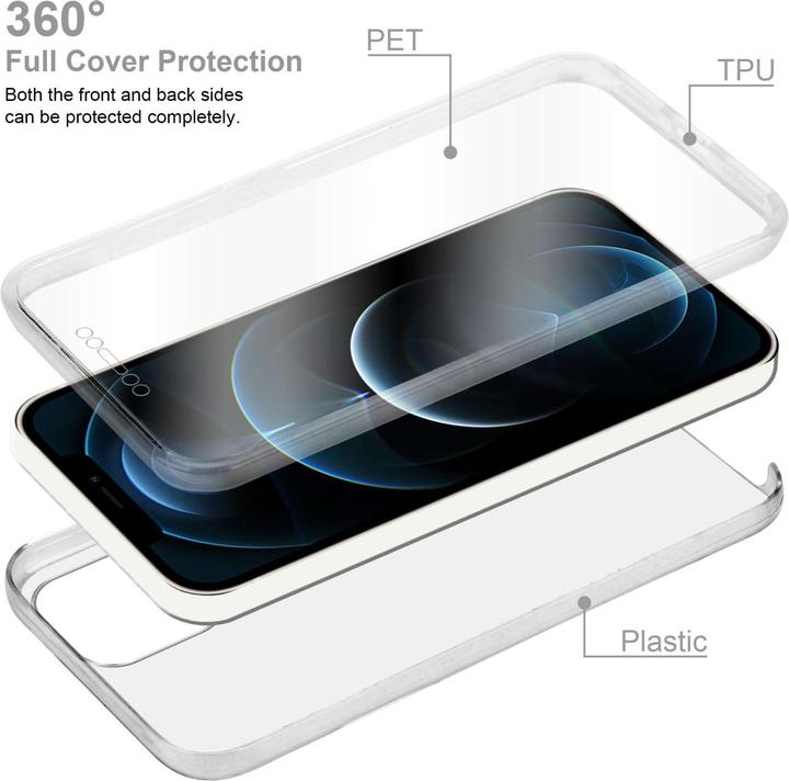 Image du produit Cadorabo Coque pour Apple iPhone 12 / 12 PRO TPU 360 Grad Case (Apple iPhone 12, Realme 12 Pro+)