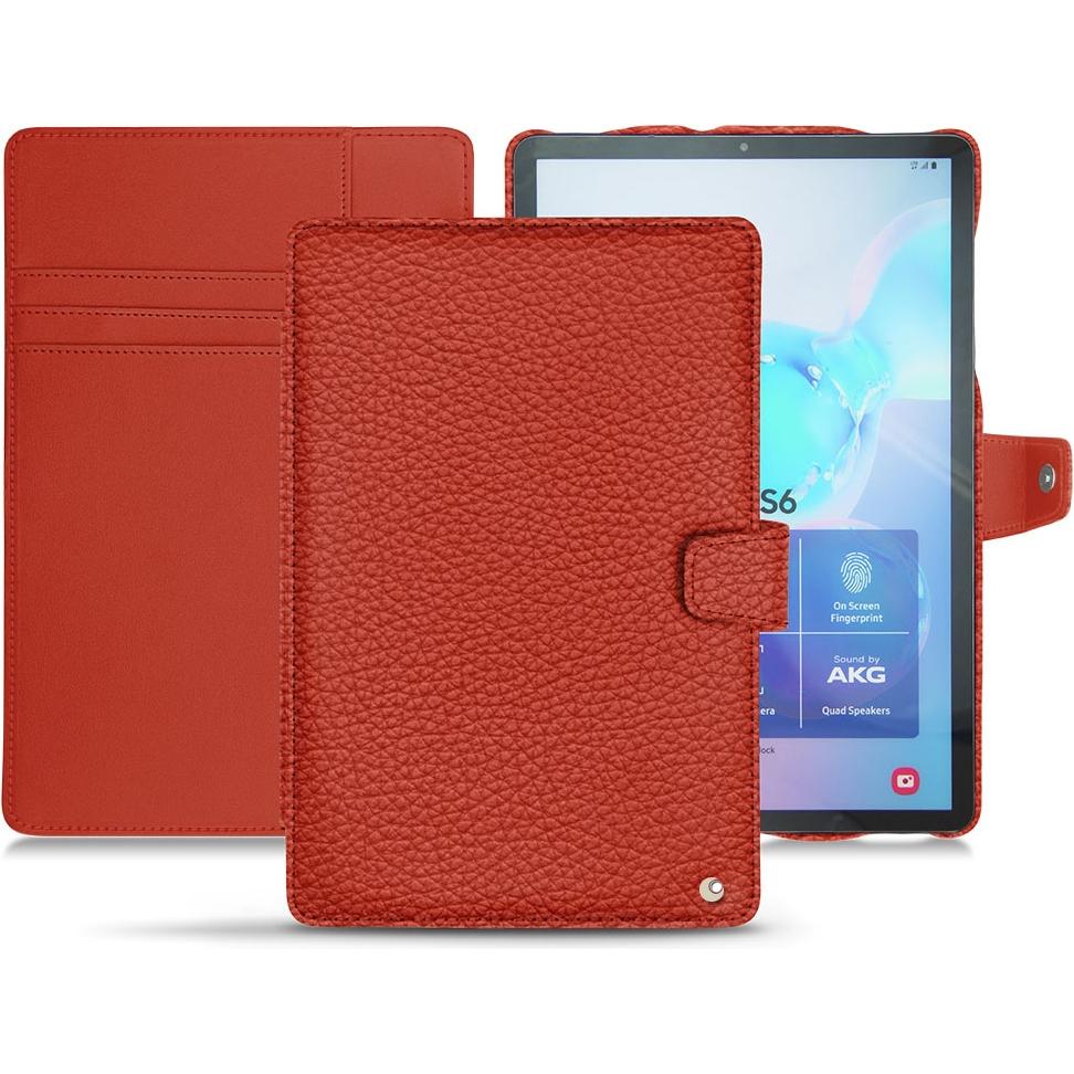 Noreve Lederschutzhülle Wallet (Galaxy Tab S6), Tablet Hülle, Orange