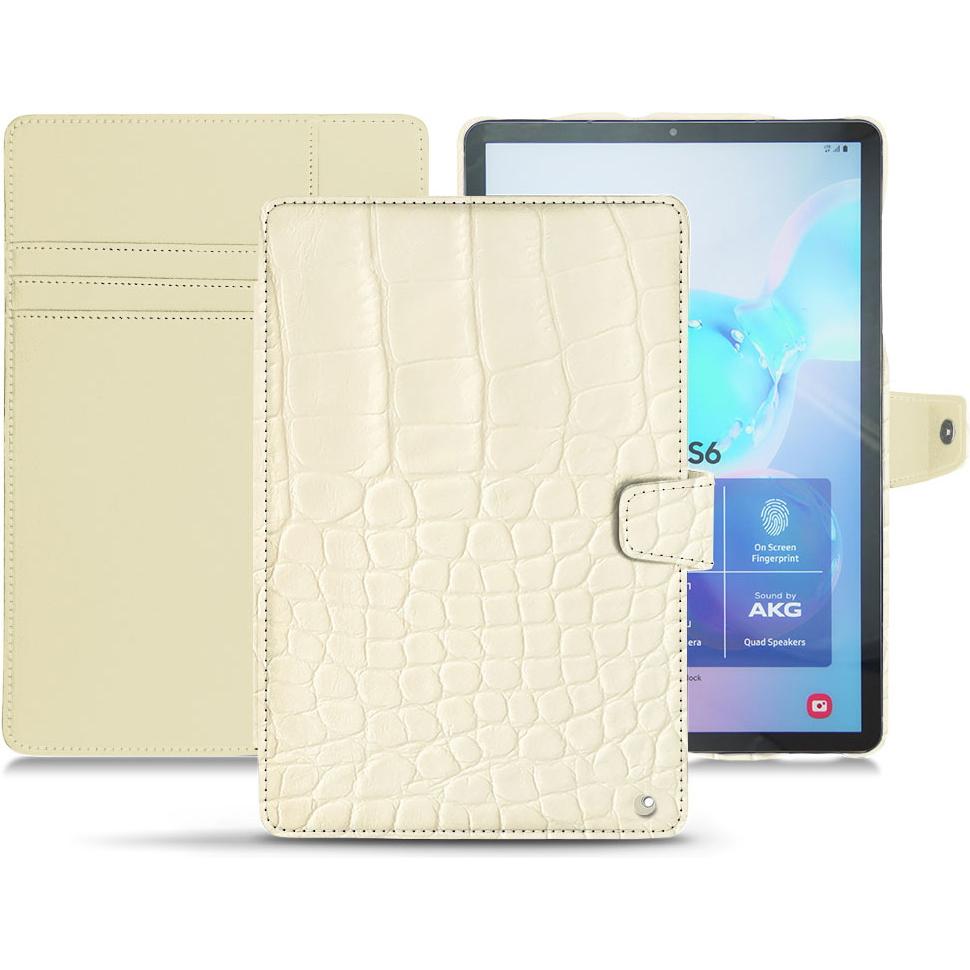 Noreve Lederschutzhülle Wallet (Galaxy Tab S6), Tablet Hülle, Beige