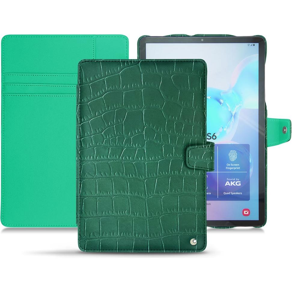Noreve Lederschutzhülle Wallet (Galaxy Tab S6), Tablet Hülle, Grün