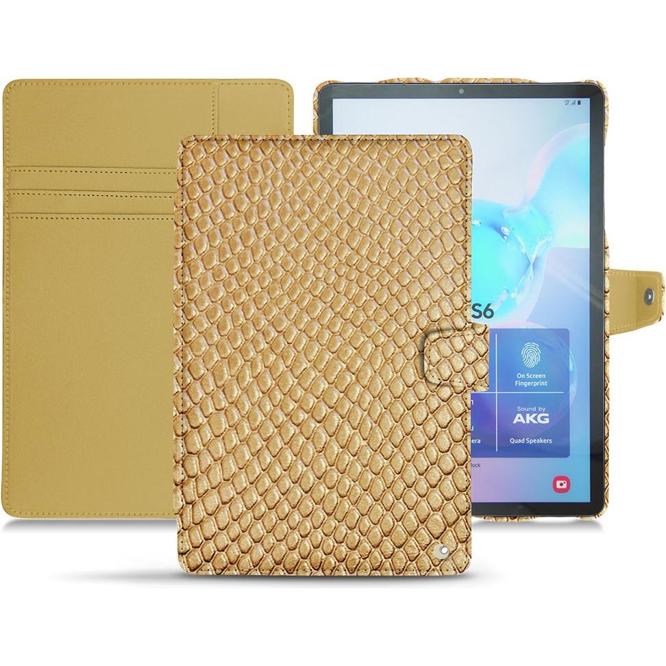 Noreve Lederschutzhülle Wallet (Galaxy Tab S6), Tablet Hülle, Beige
