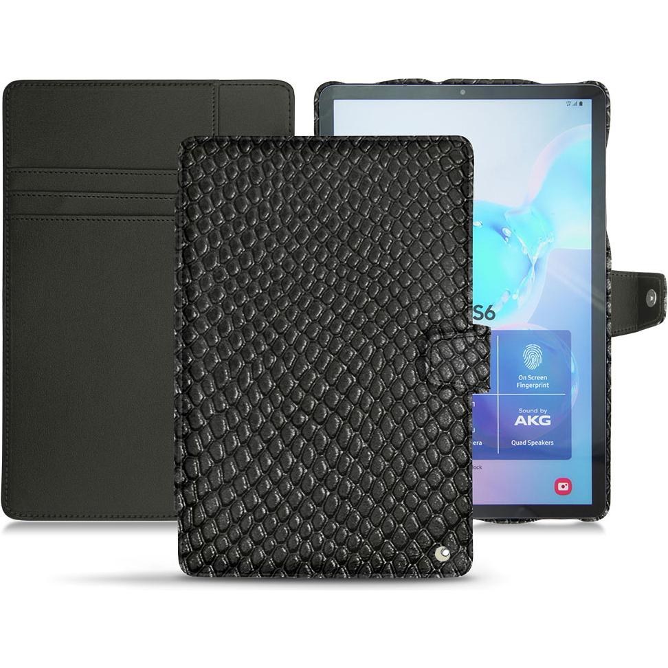 Noreve Lederschutzhülle Wallet (Galaxy Tab S6), Tablet Hülle, Schwarz