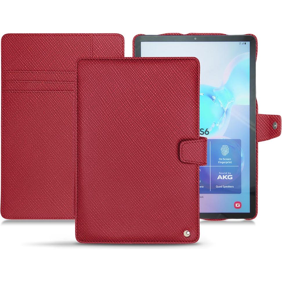 Noreve Lederschutzhülle Wallet (Galaxy Tab S6), Tablet Hülle, Rot