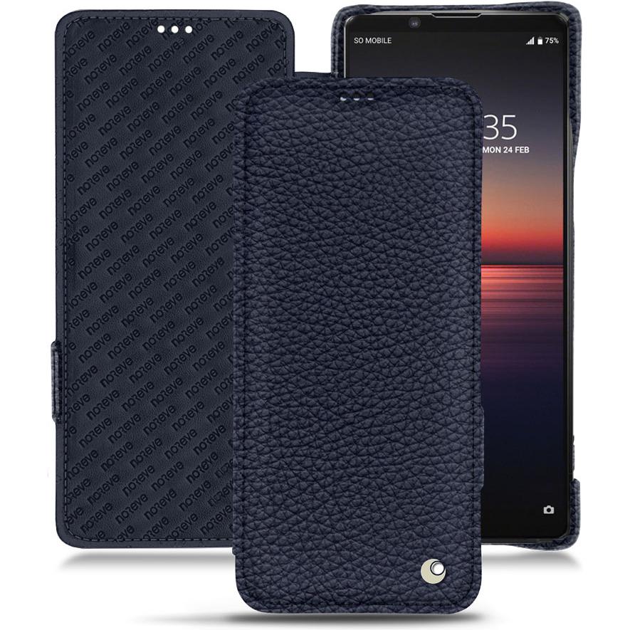 Noreve Lederschutzhülle horizontal (Sony Xperia 1 II), Smartphone Hülle, Violett