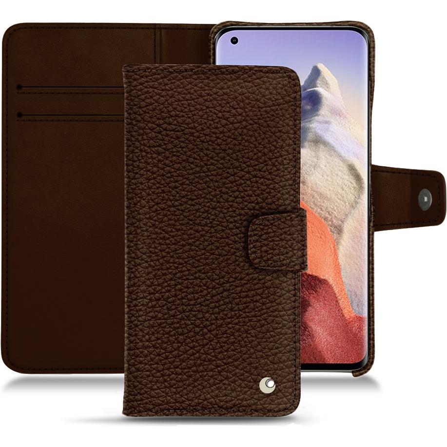 Noreve Lederschutzhülle Wallet (Xiaomi Mi 11 Ultra), Smartphone Hülle, Braun