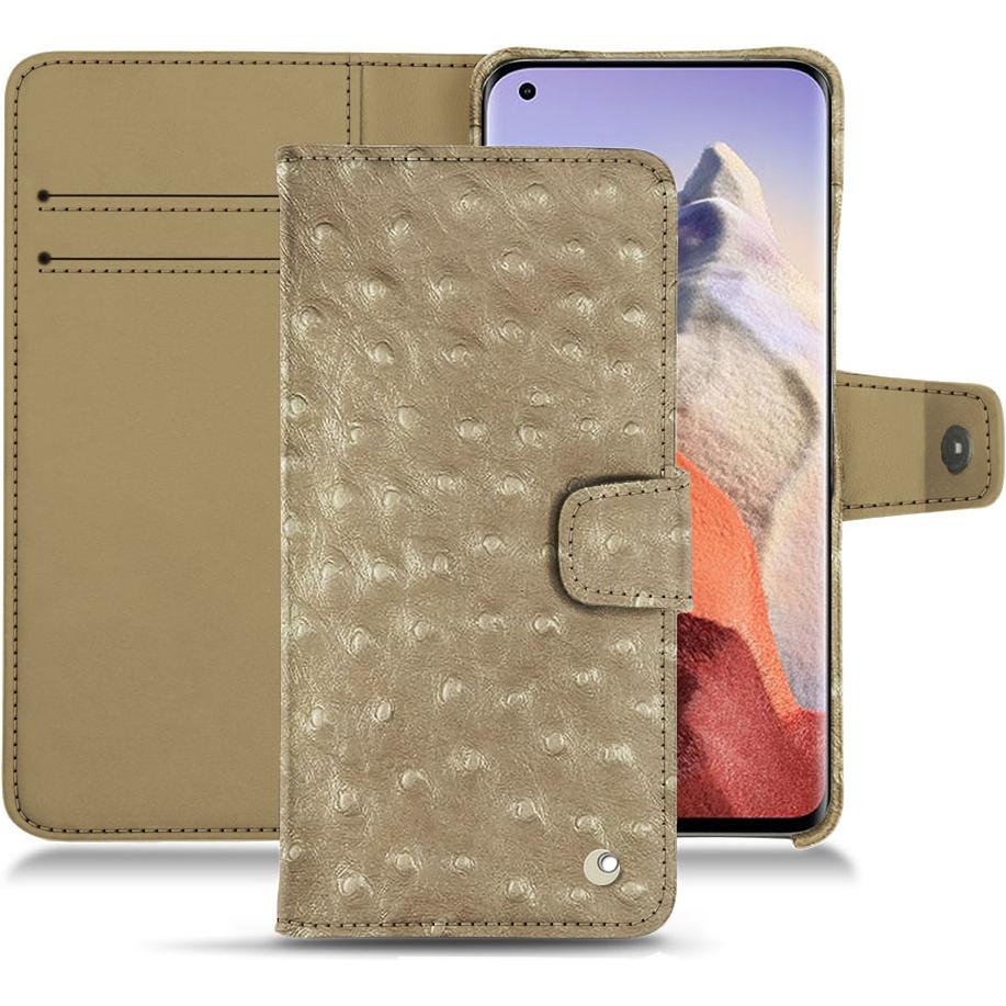 Noreve Lederschutzhülle Wallet (Xiaomi Mi 11 Ultra), Smartphone Hülle, Beige