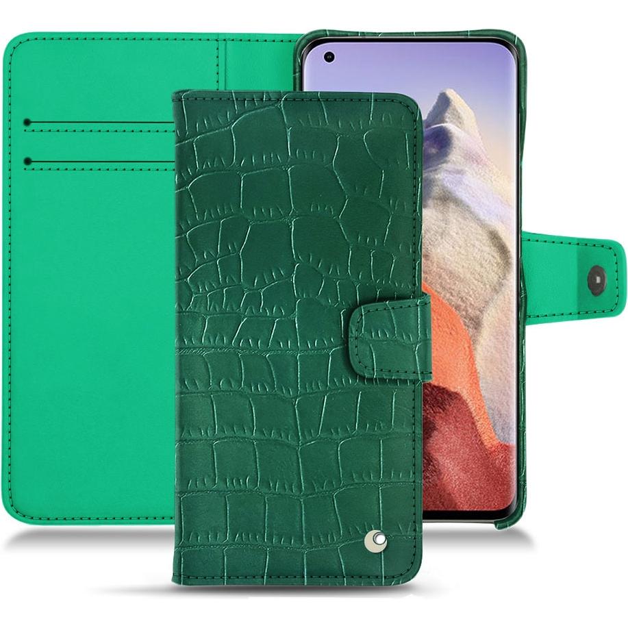 Noreve Lederschutzhülle Wallet (Xiaomi Mi 11 Ultra), Smartphone Hülle, Grün