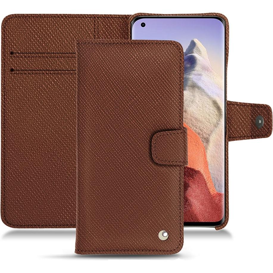 Noreve Lederschutzhülle Wallet (Xiaomi Mi 11 Ultra), Smartphone Hülle, Braun