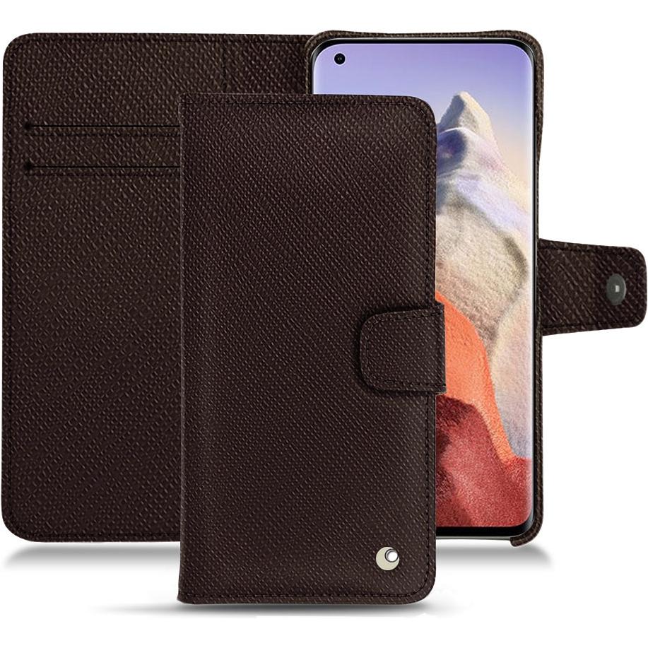 Noreve Lederschutzhülle Wallet (Xiaomi Mi 11 Ultra), Smartphone Hülle, Braun