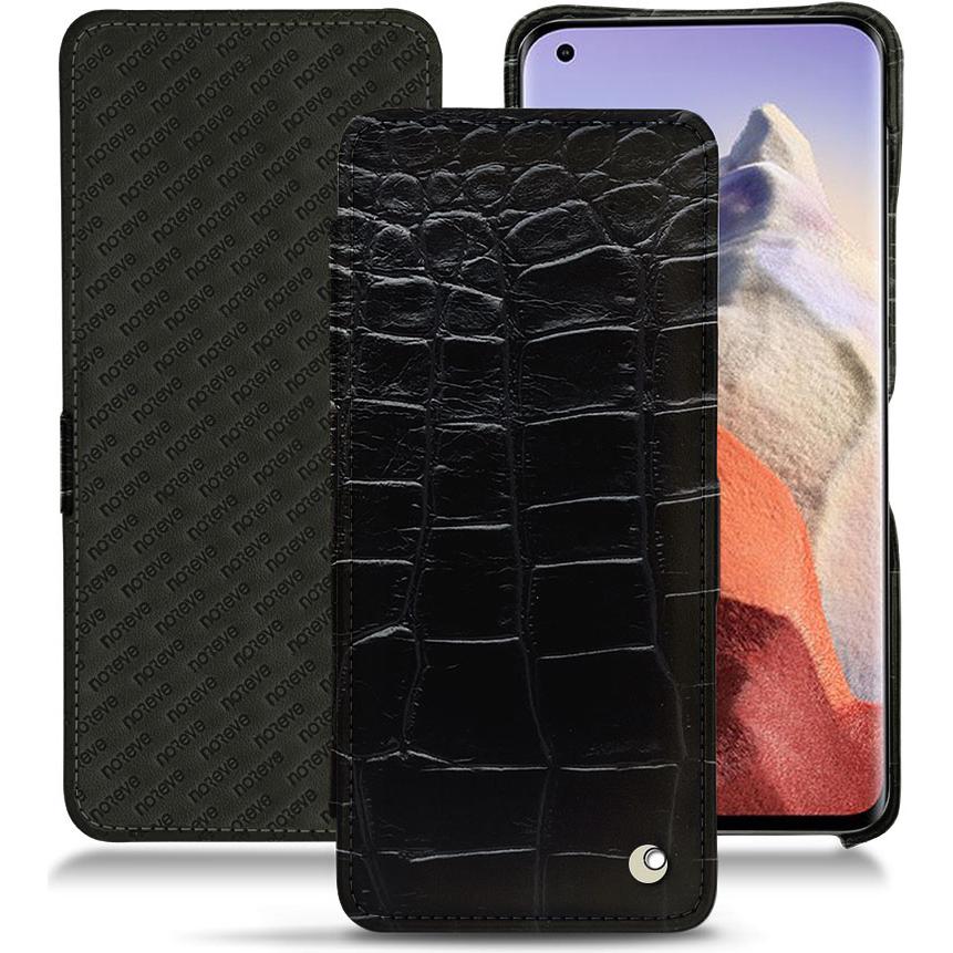 Noreve Lederschutzhülle horizontal (Xiaomi Mi 11 Ultra), Smartphone Hülle, Schwarz