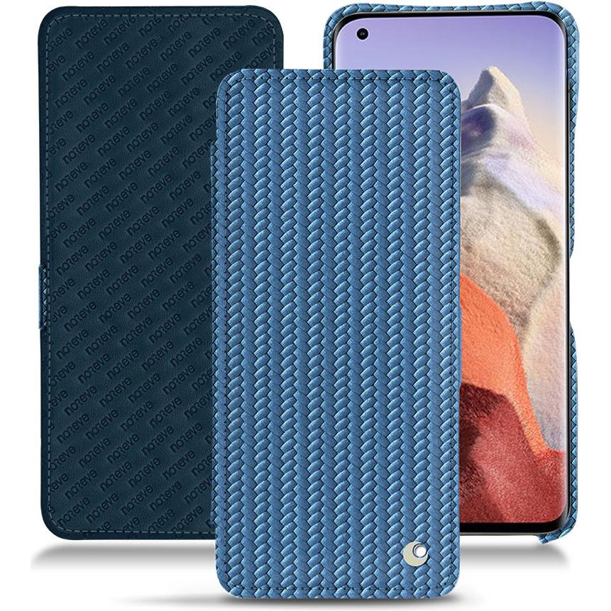 Noreve Lederschutzhülle horizontal (Xiaomi Mi 11 Ultra), Smartphone Hülle, Blau