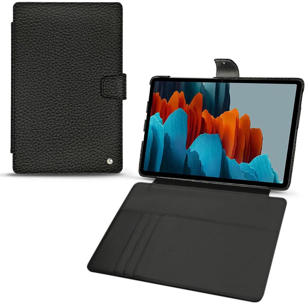 Noreve Lederschutzhülle Wallet (Galaxy Tab S7+), Tablet Hülle, Schwarz