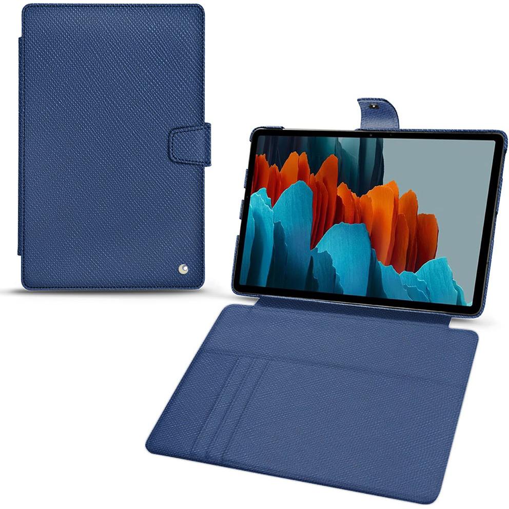 Thumbnail - Noreve Lederschutzhülle Wallet (Galaxy Tab S7+), Tablet Hülle, Blau