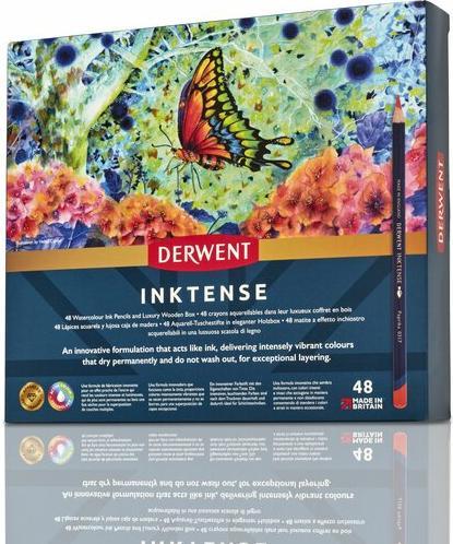 Produktbild Derwent Inktense Permanent Aquarell-Geschenkset (Mehrfarbig, 48 x)