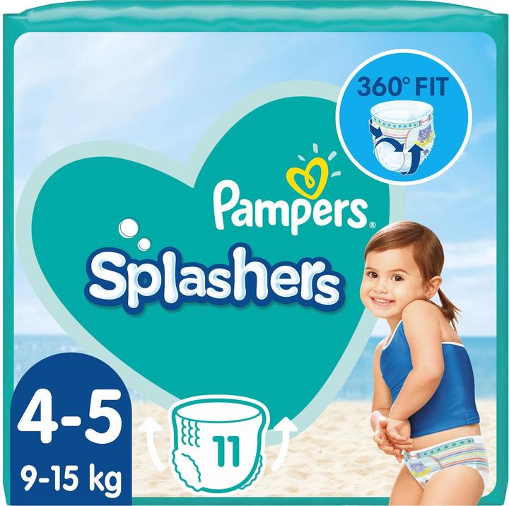 Pampers Splashers (Gr. 5, Gr. 4, Tragepack, 11 Stück)