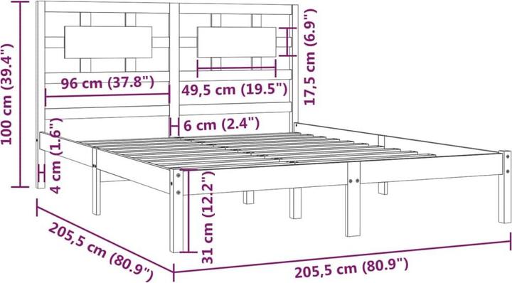 Image du produit vidaXL Bettrahmen (200 x 200 cm)