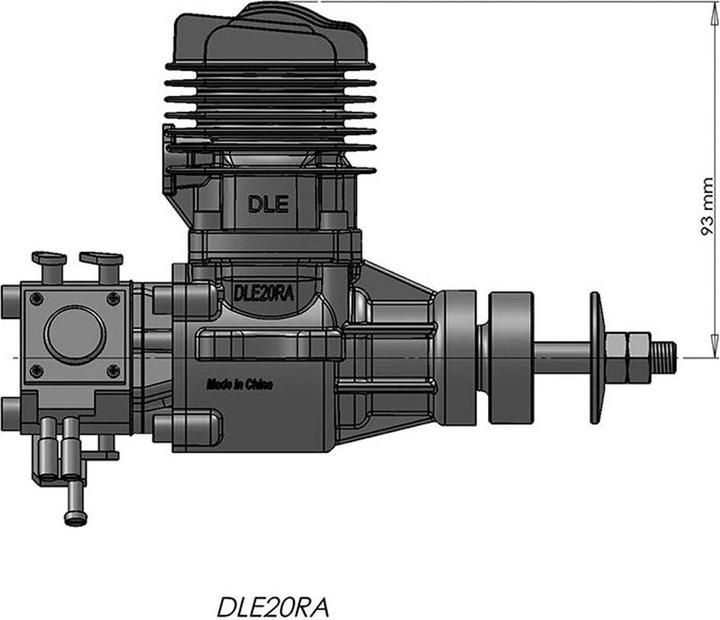 Actual product image DLE Engine dle 20 ra petrol engine with rear exhaust "original"