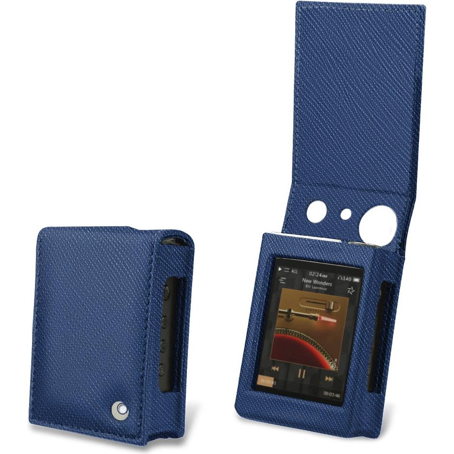 Noreve Lederschutzhülle vertikal, MP3 Tasche + Hülle, Blau