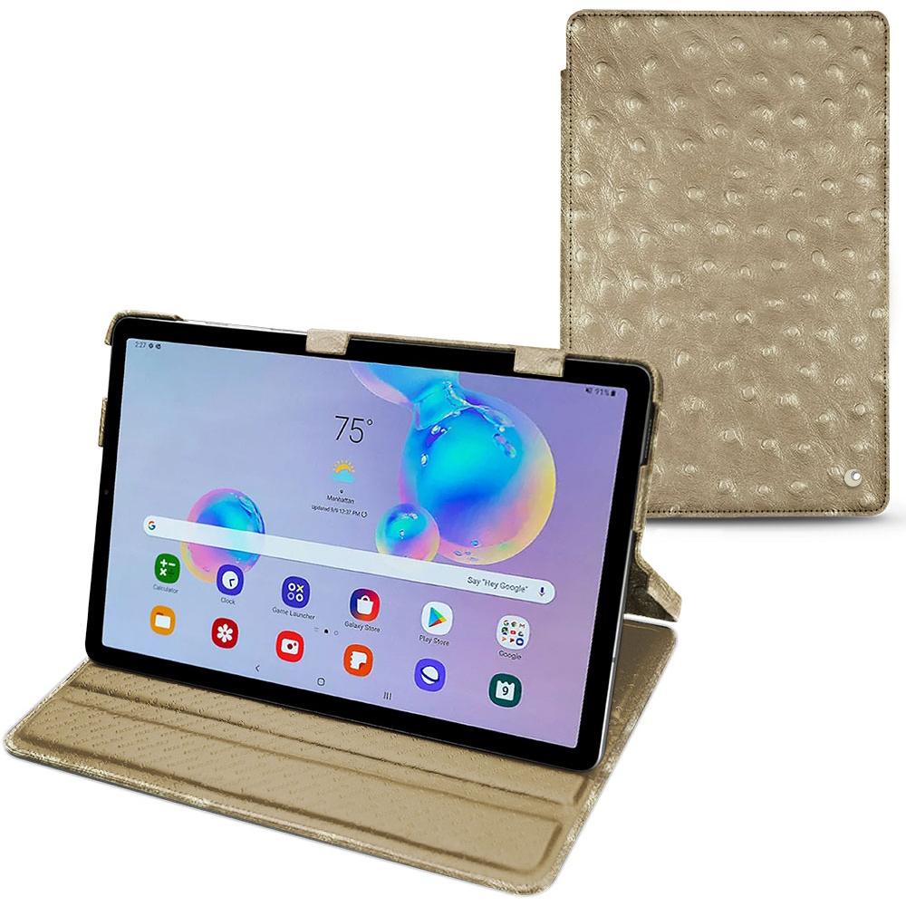 Noreve Lederschutzhülle horizontal (Galaxy Tab S6 Lite), Tablet Hülle, Beige