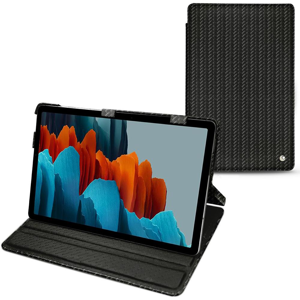 Noreve Lederschutzhülle horizontal (Galaxy Tab S7), Tablet Hülle, Schwarz