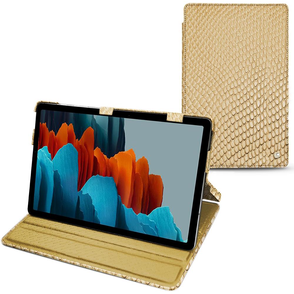Noreve Lederschutzhülle horizontal (Galaxy Tab S7), Tablet Hülle, Beige