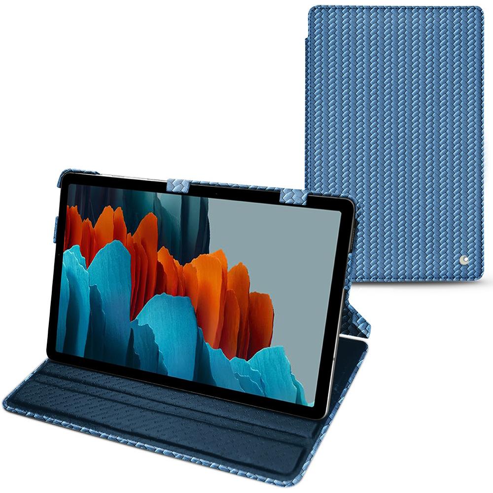 Noreve Lederschutzhülle horizontal (Galaxy Tab S7), Tablet Hülle, Blau