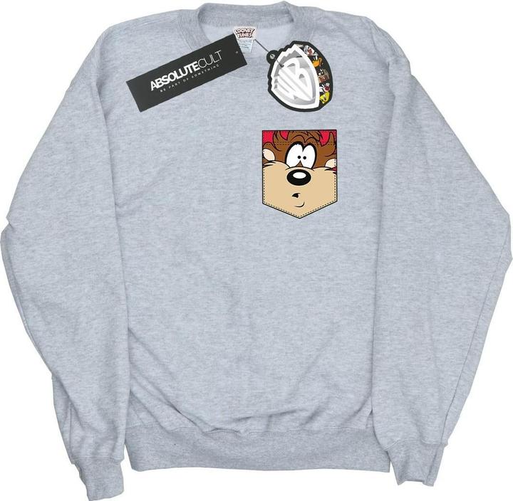 Produktbild Looney Tunes Tasmanian Devil Face Faux Pocket Sweatshirt (3XL)