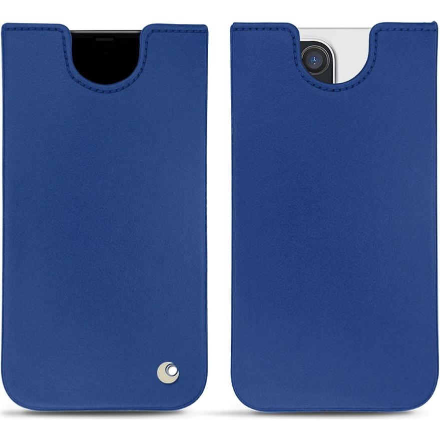 Noreve Lederschutzhülle (Apple iPhone 13 Pro), Smartphone Hülle, Blau