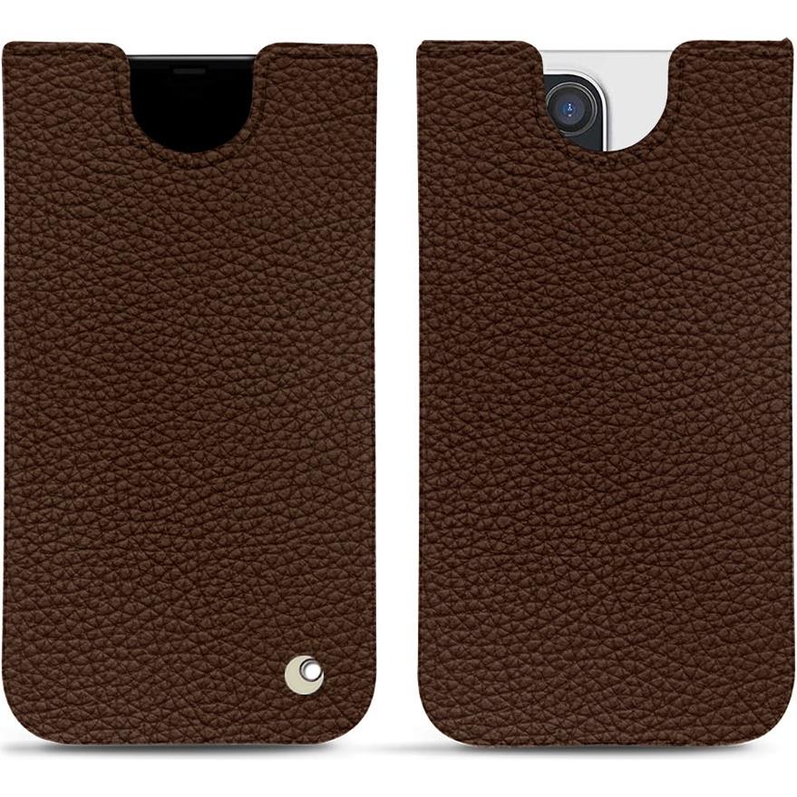 Noreve Lederschutzhülle (Apple iPhone 13 Pro), Smartphone Hülle, Braun