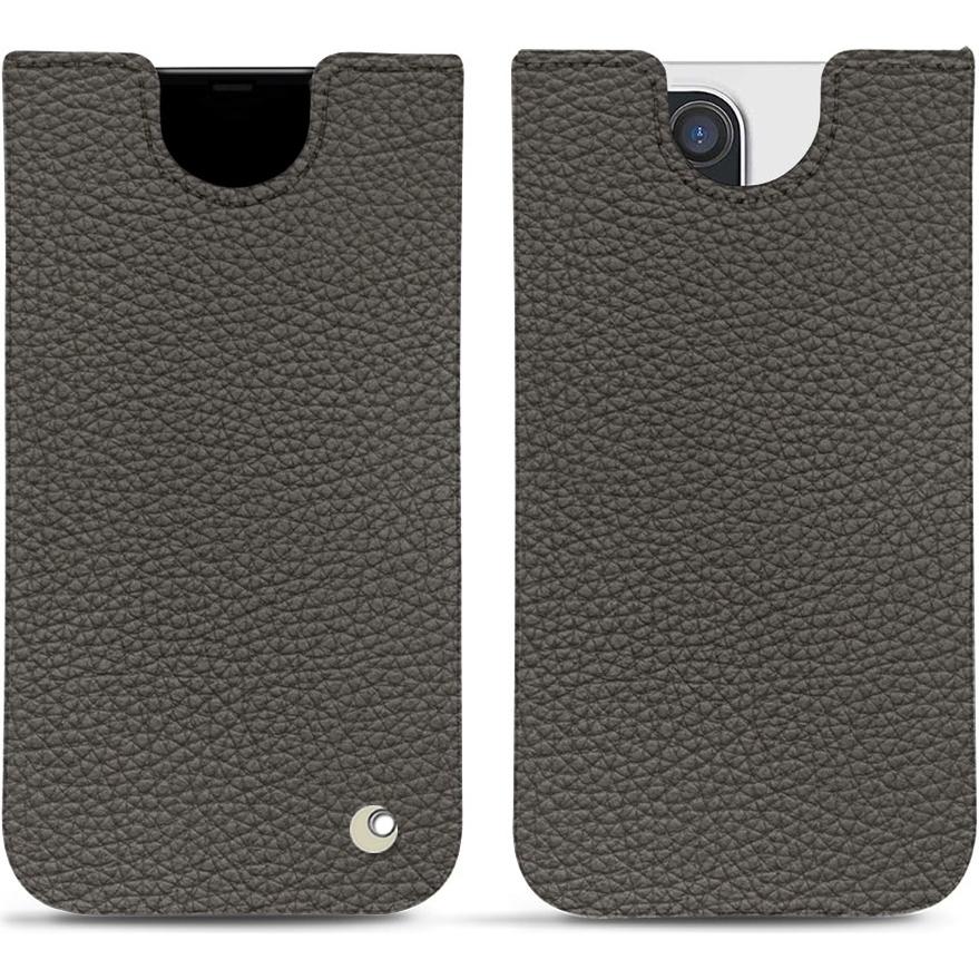 Noreve Lederschutzhülle (Apple iPhone 13 Pro), Smartphone Hülle, Grau