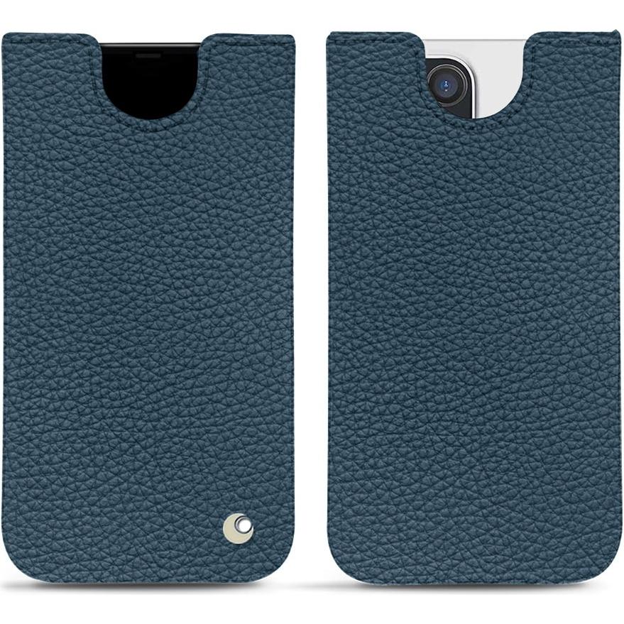 Noreve Lederschutzhülle (Apple iPhone 13 Pro), Smartphone Hülle, Blau