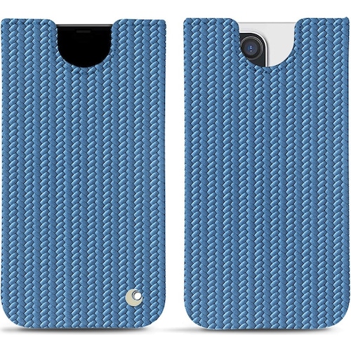 Noreve Lederschutzhülle (iPhone 13 Pro), Smartphone Hülle, Blau