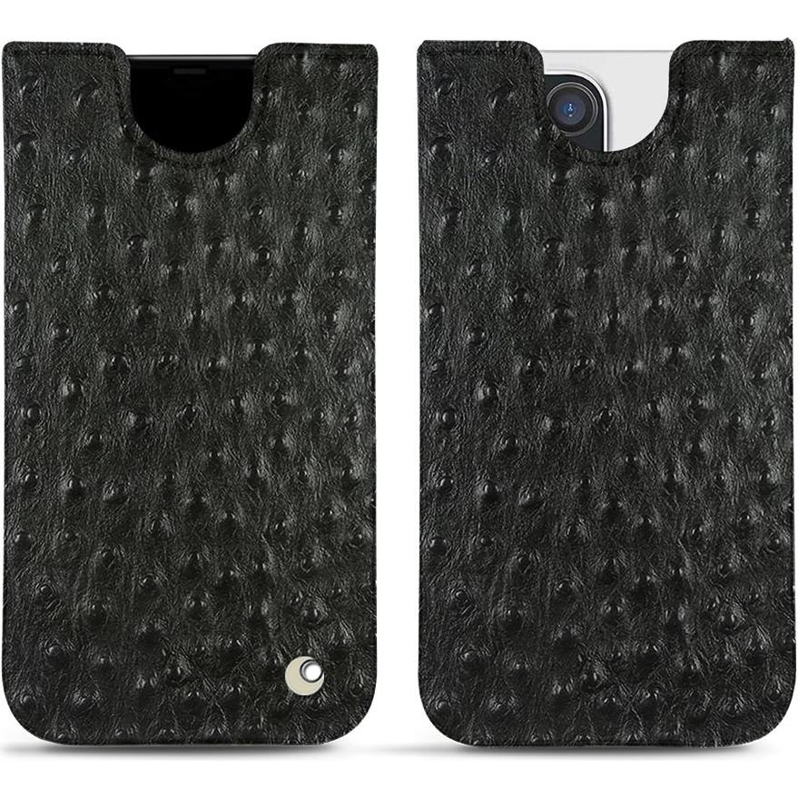 Noreve Lederschutzhülle (Apple iPhone 13 Pro), Smartphone Hülle, Schwarz