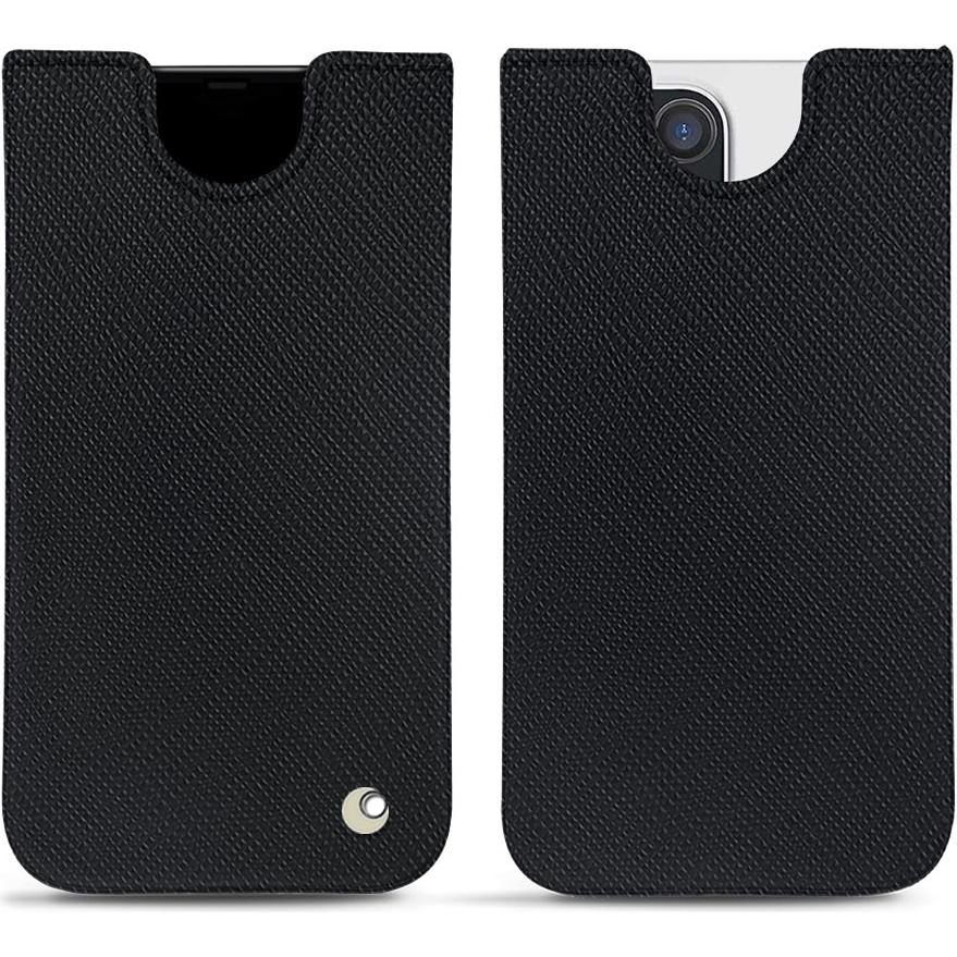 Noreve Lederschutzhülle (Apple iPhone 13 Pro), Smartphone Hülle, Schwarz