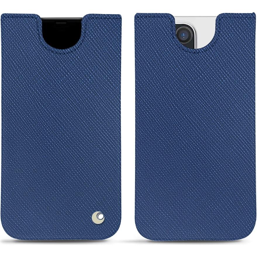Noreve Lederschutzhülle (Apple iPhone 13 Pro), Smartphone Hülle, Blau