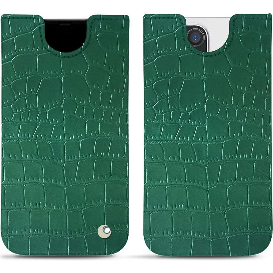 Noreve Lederschutzhülle (Apple iPhone 13 Pro Max), Smartphone Hülle, Grün